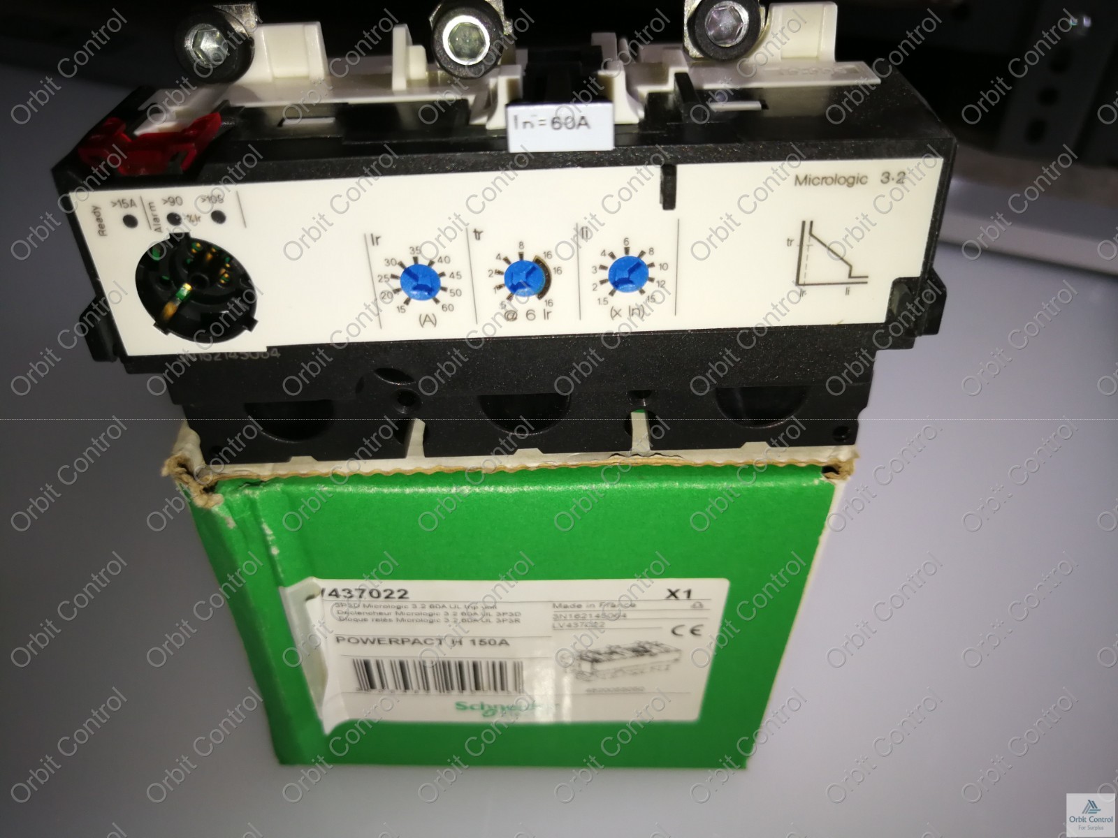 Schneider Electric LV437022 Schneider LV437022 Trip Unit 3P3D Micrologic 3.2 A-60A 4