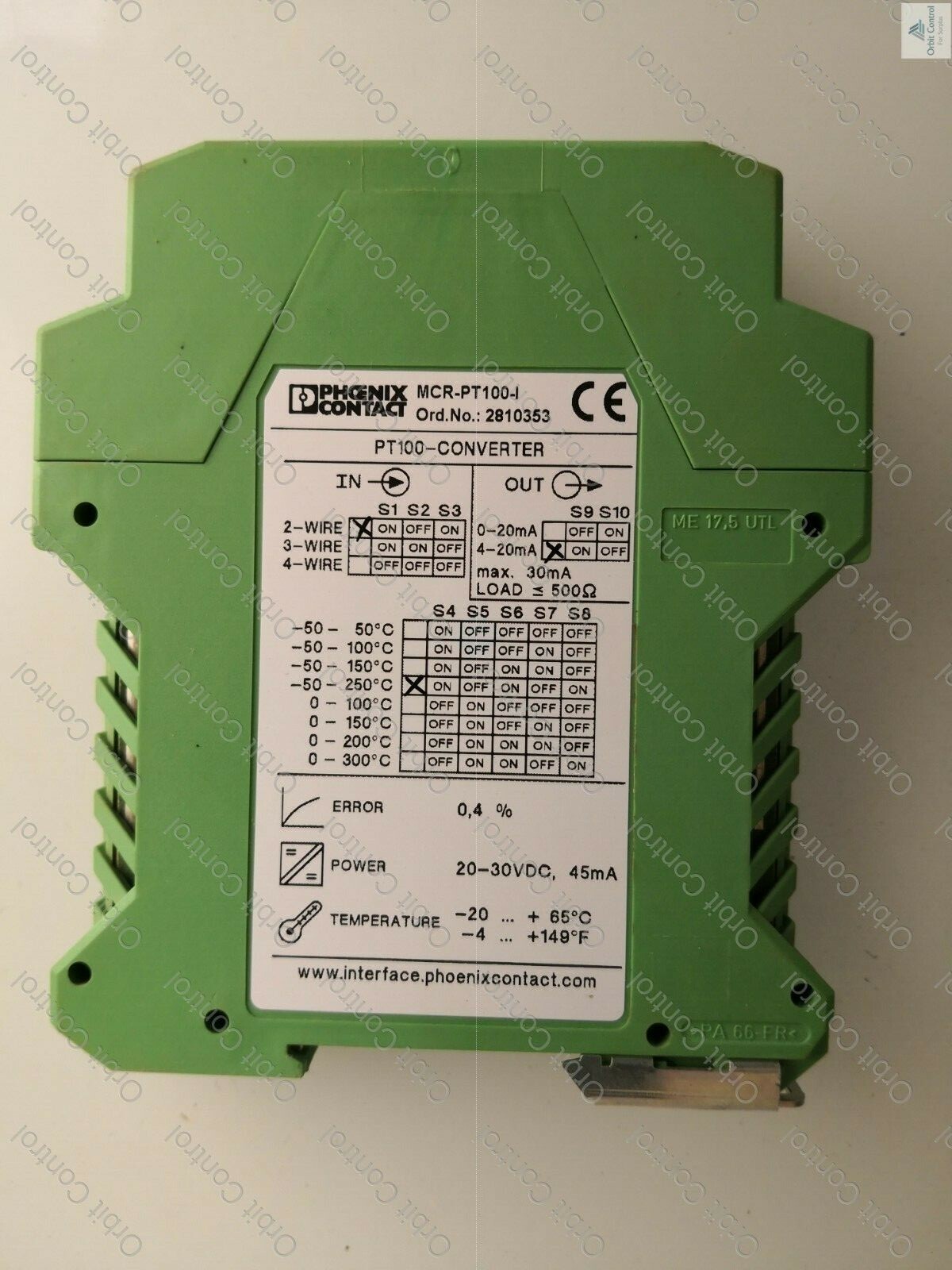 Phoenix Contact MCR-PT100-I PHOENIX CONTACT MCR-PT100-I CONVERTER 2