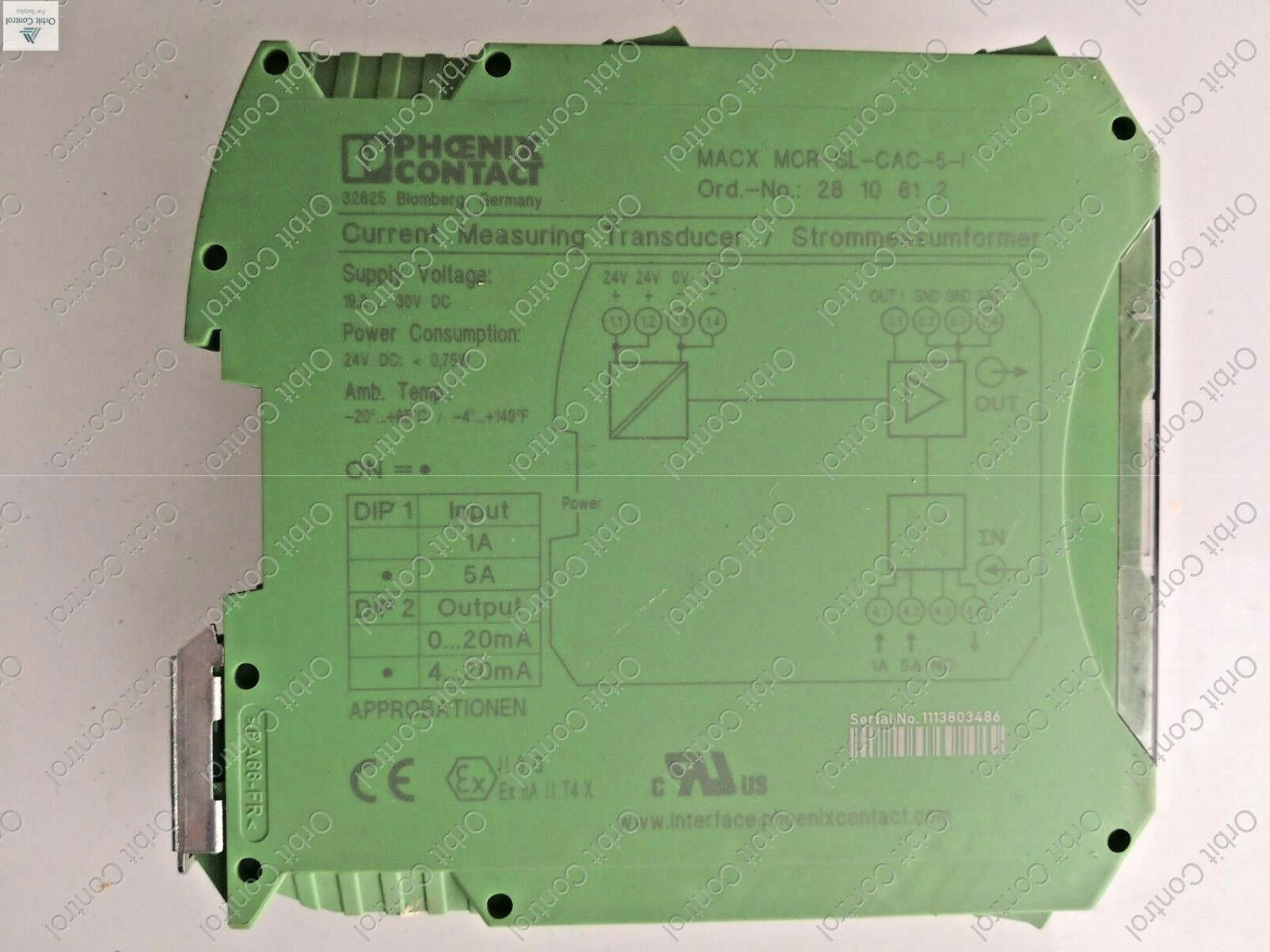Phoenix Contact MACX MCR-SL-CAC-5-1 Phoenix Contact MACX MCR-SL-CAC-5-1 CURRENT MEASURING TRANSDUCER 2
