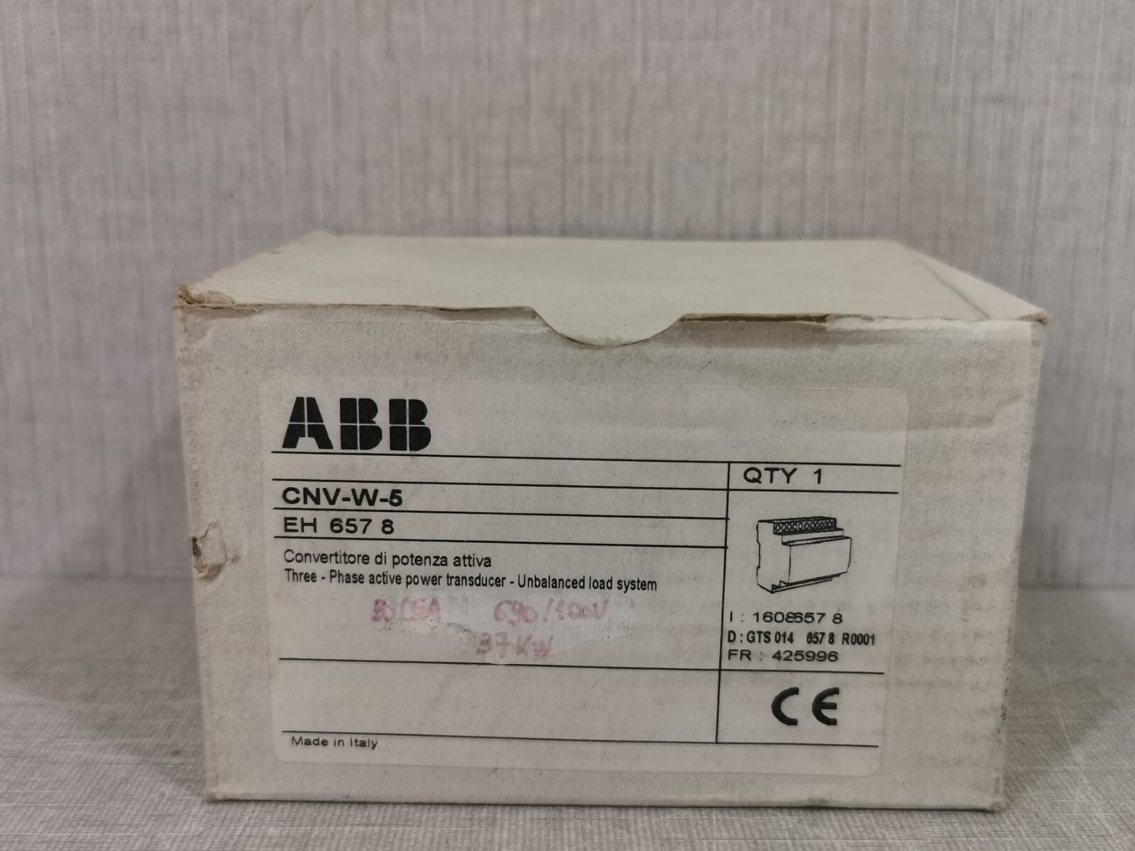 ABB CNV-W-5 ABB CNV-W-5 Three Active Power Transducer 37 KW 10
