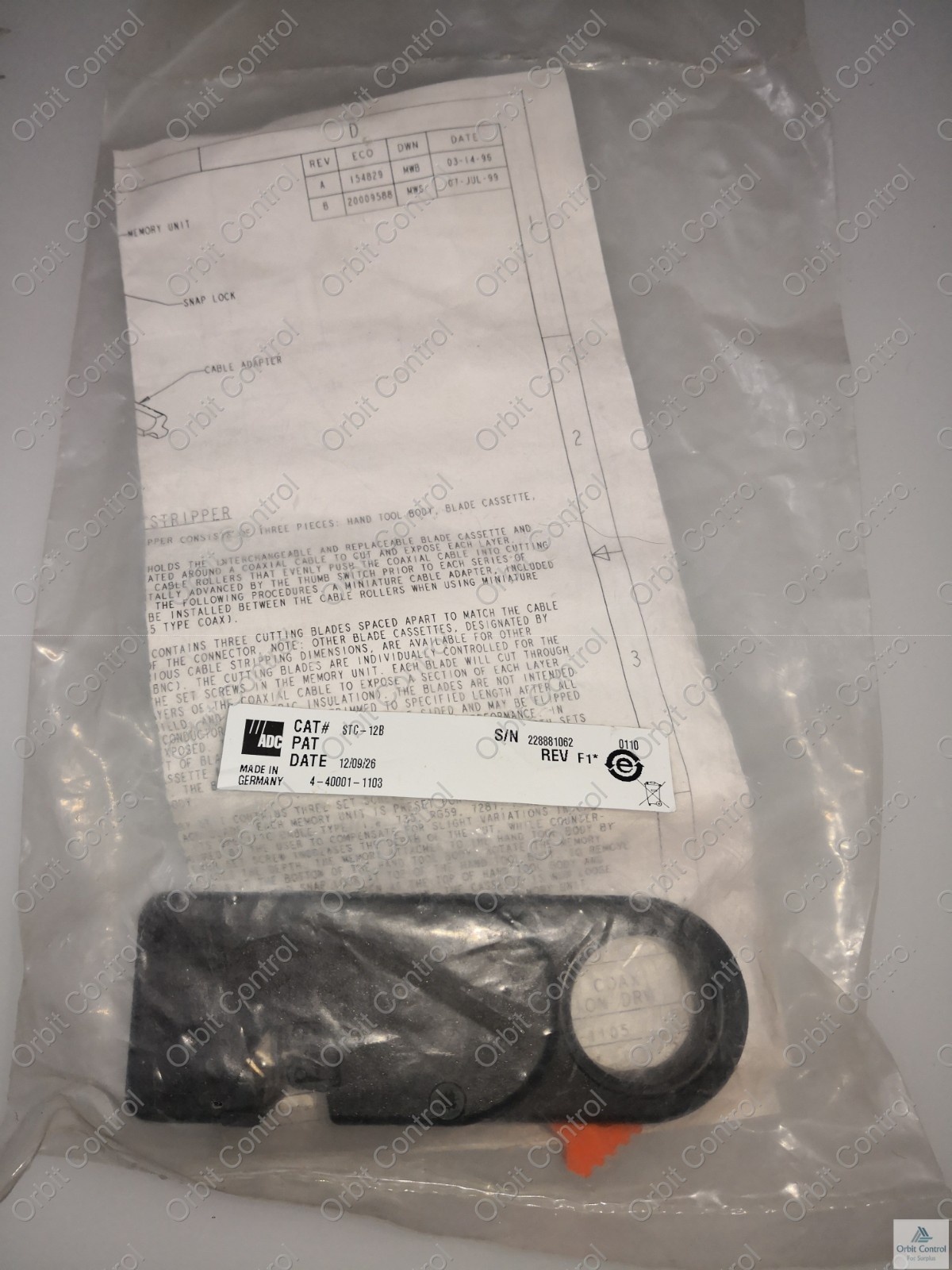 ADC STC-12B ADC-Commscope STC-12B Manual Coaxial Cable Stripper Tool 3