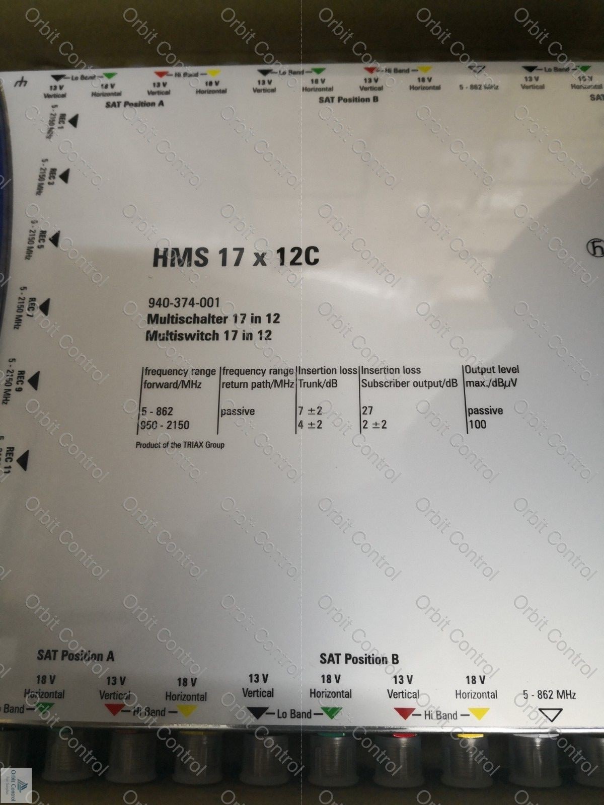 Digital HMS-17 Hirschman HMS 17 X 12C 940-374-001 Digital Satellite Multiswitch Amplifier 4