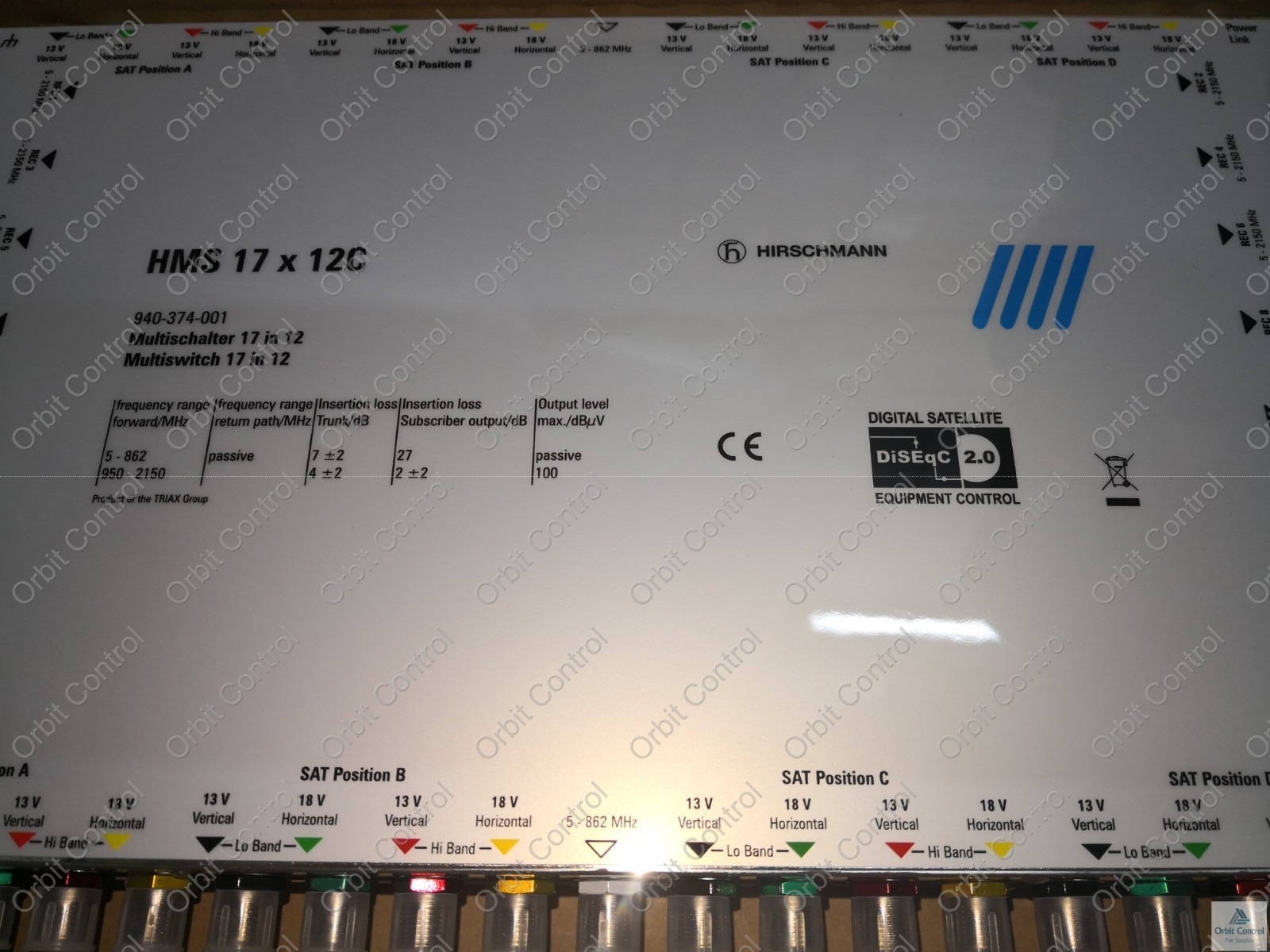 Digital HMS-17 Hirschman HMS 17 X 12C 940-374-001 Digital Satellite Multiswitch Amplifier 5