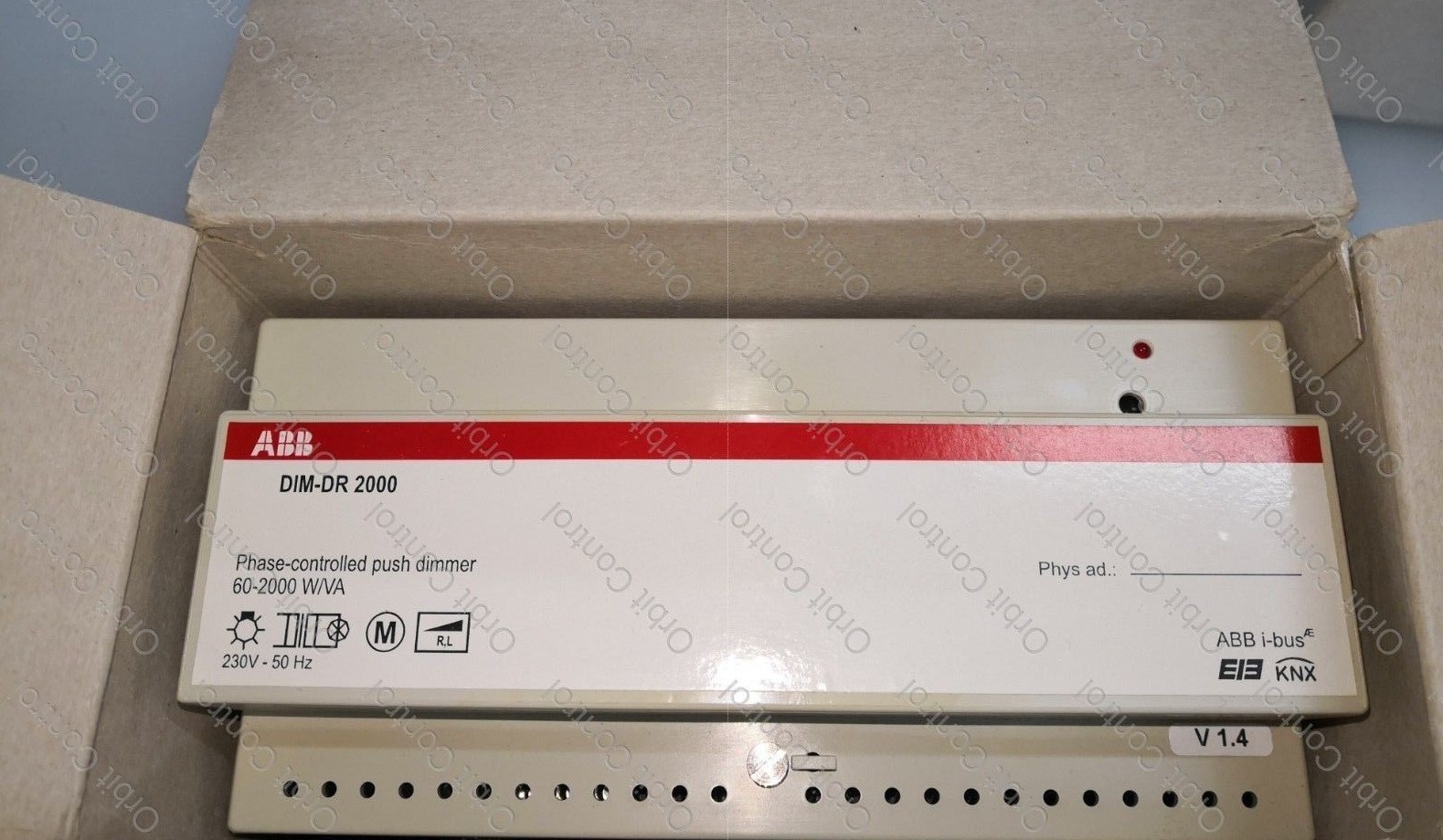 KNX DIM-DR 2000 Phase-Controlled Push Dimmer 60-2000w/va ABB