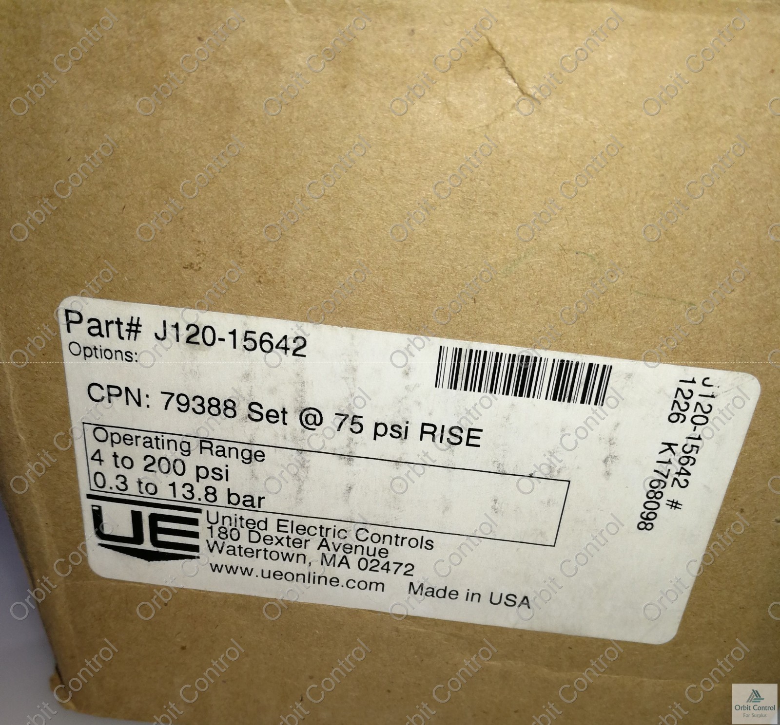 UNITED ELECTRIC J120-15642 ed Electric J120-15642 Explosion-proof Differential Pressure Switch 8