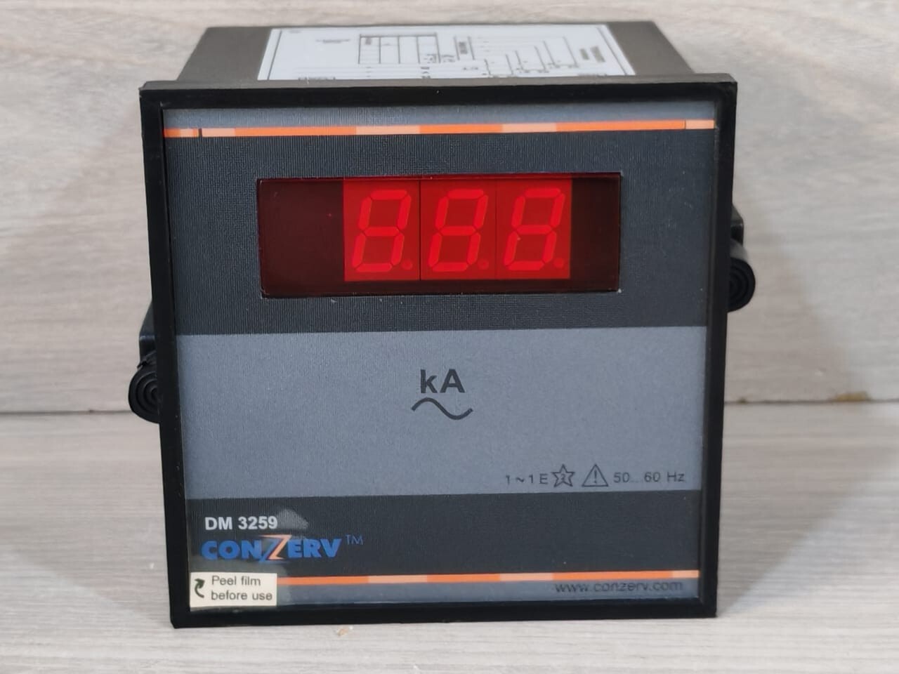 CONZERV DM-3259 CONZERV DM 3259 AMPMETER DM3259-2500/5-240/CON 2
