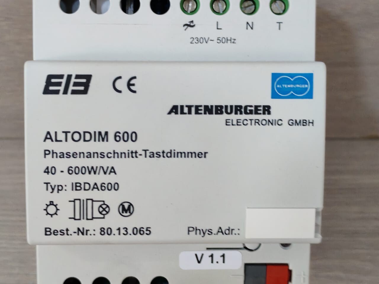 Altenburger IBDA600 ALTENBURGER ELECTRONIC ALTODIM 600 PHASE CONTROL TOUCH DIMMER IBDA600 4