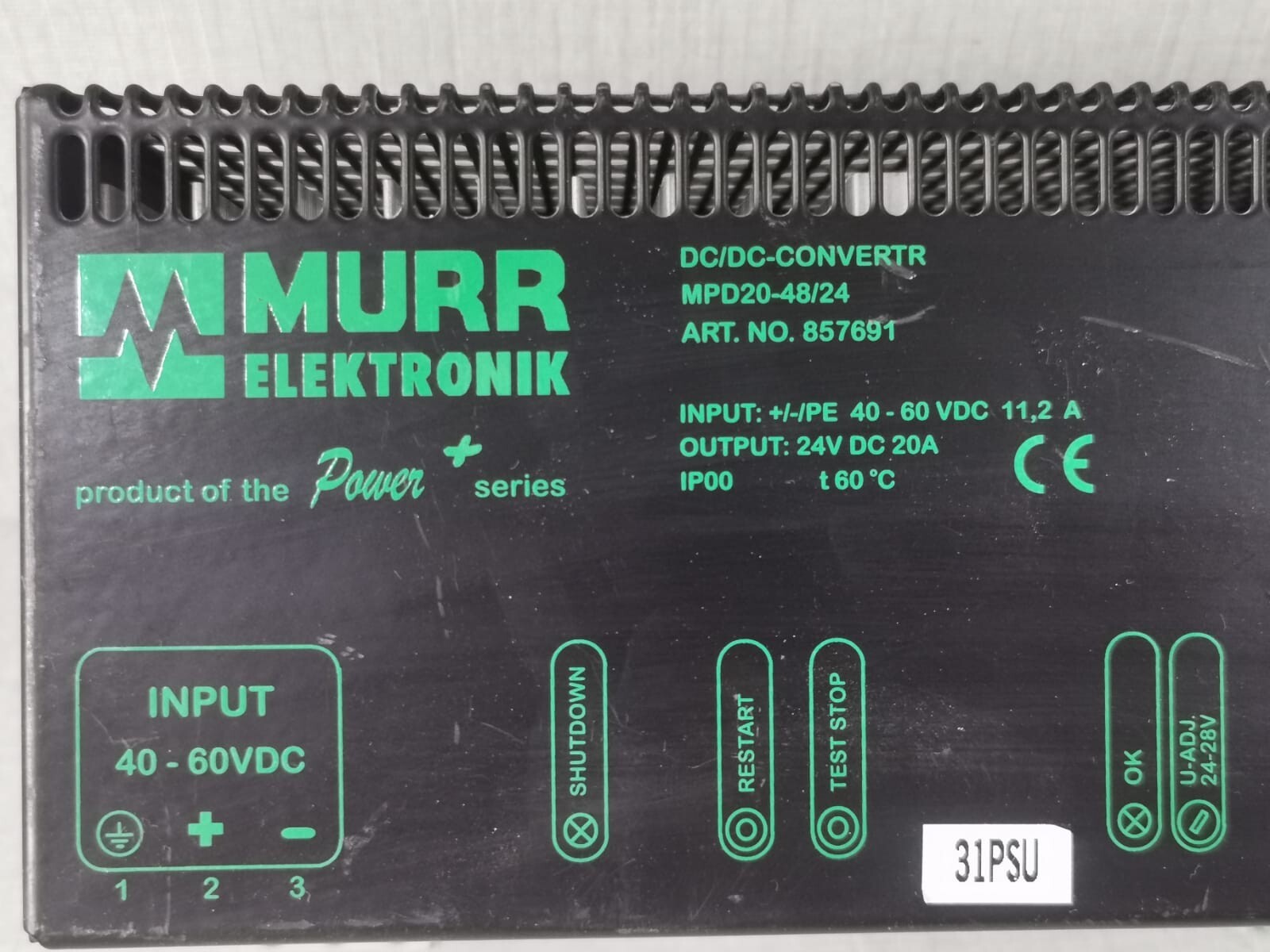 MURR ELEKTRONIK MPD20-48/24 MURR ELEKTRONIK MPD20-48/24 DC/DC-CONVERTER 857691 2