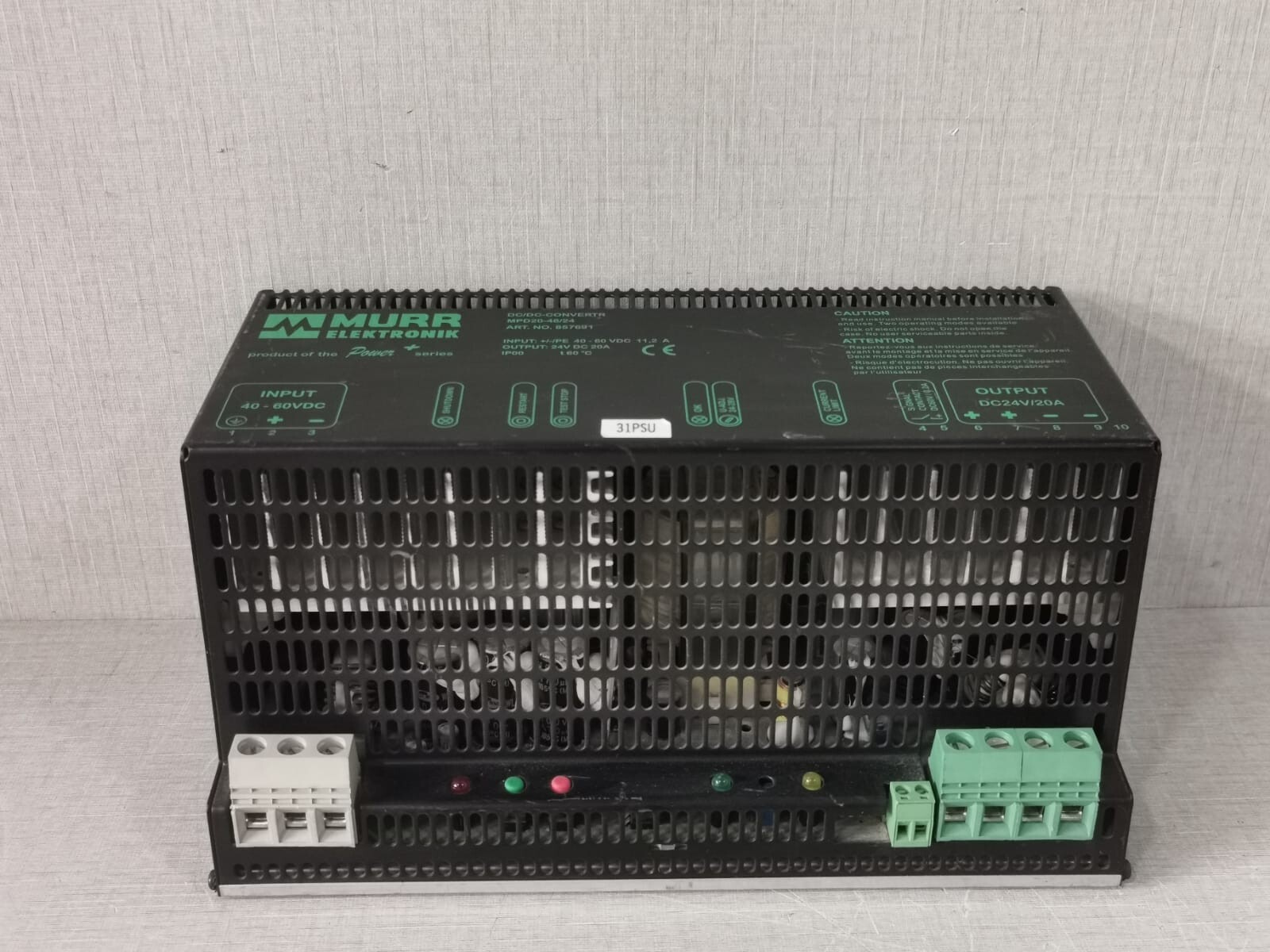 MURR ELEKTRONIK MPD20-48/24 MURR ELEKTRONIK MPD20-48/24 DC/DC-CONVERTER 857691 7