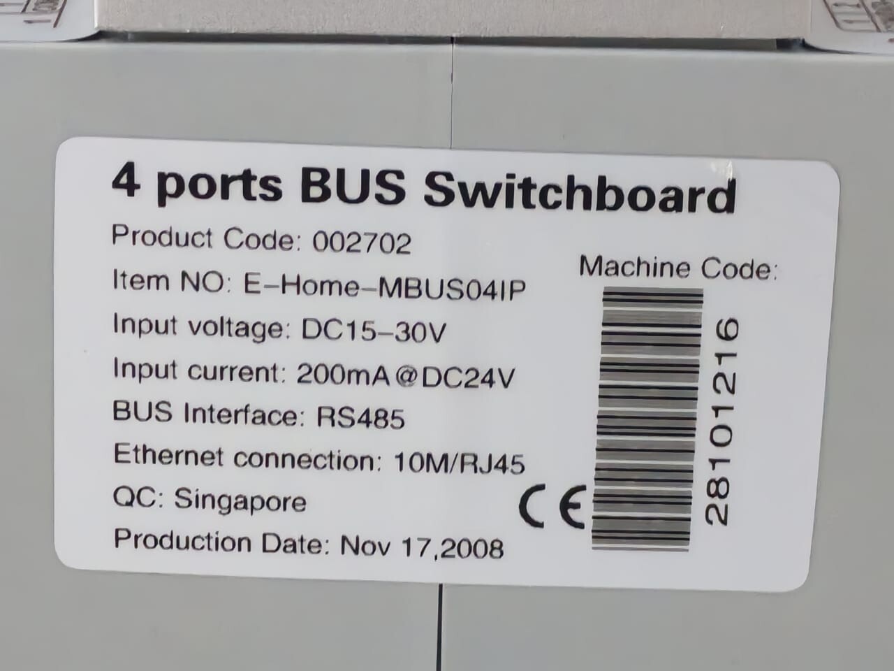 HDL MBUS04IP HDL E-HOME-MBUS04IP 4 PORT BUS SWITCHBOARD 3