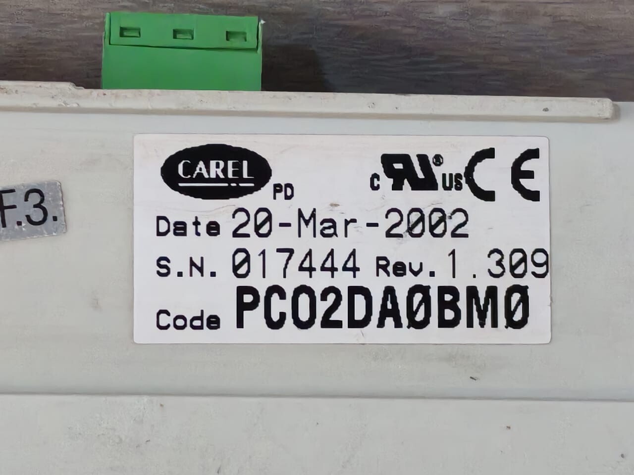 Carel PCO2DA0BM0 Carel PCO2DA0BM0 Rev. 1.309 Controller 2