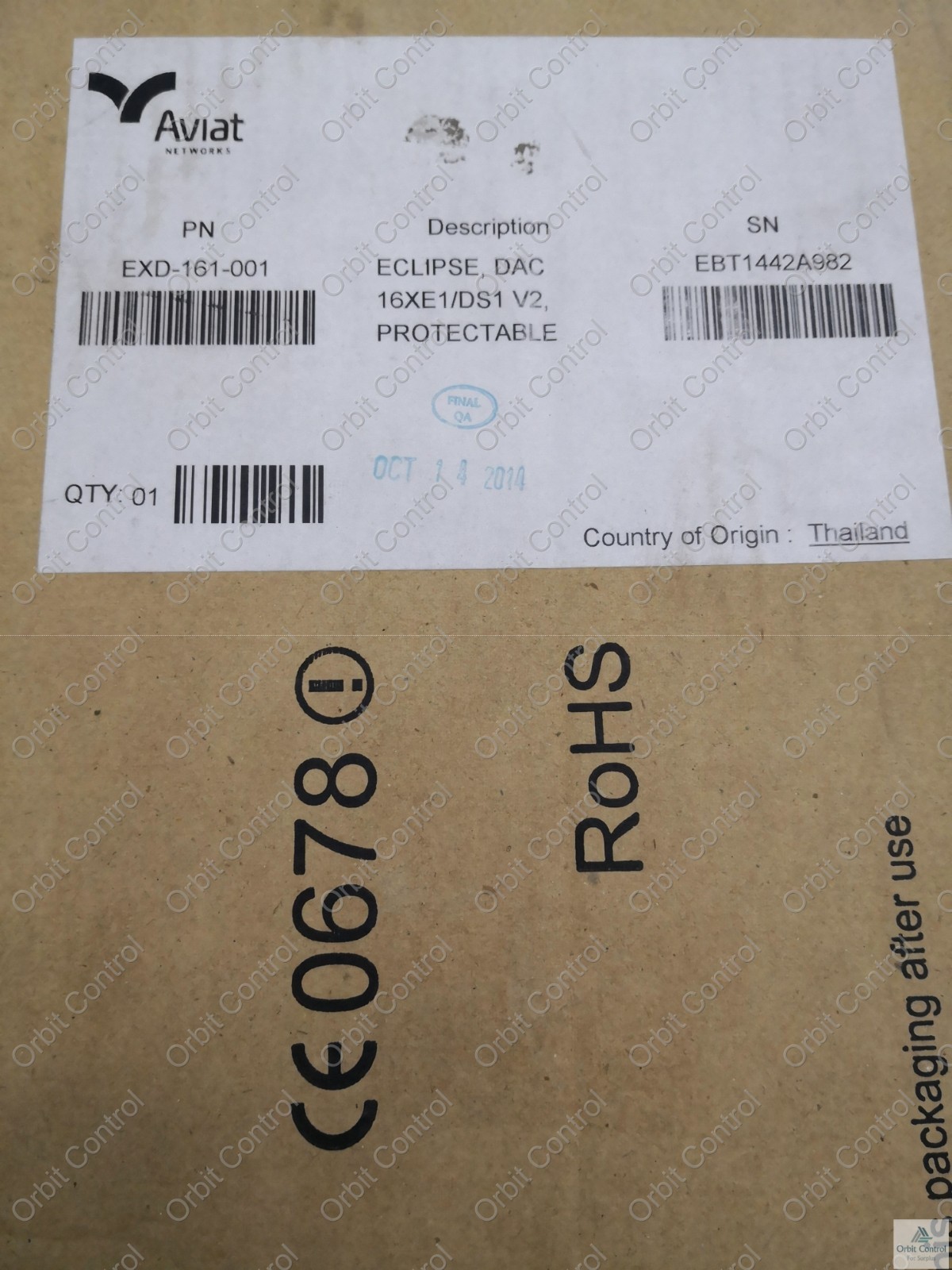 AVIAT EXD-161-001 Aviat EXD-161-001 MICROWAVE DAC(DIGITAL ACCESS CARD) 16*E1/DS1 PROTECTED 3