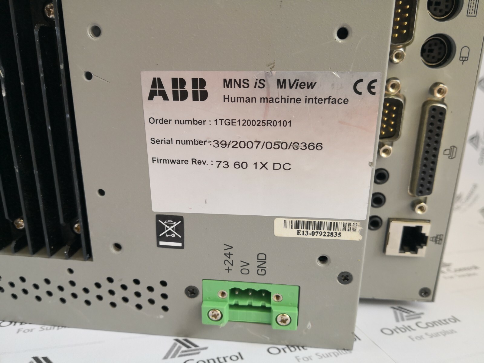 ABB 1TGE120025R0101 ABB 1TGE120025R0101 Human Machine Interface MNS iS MView 6