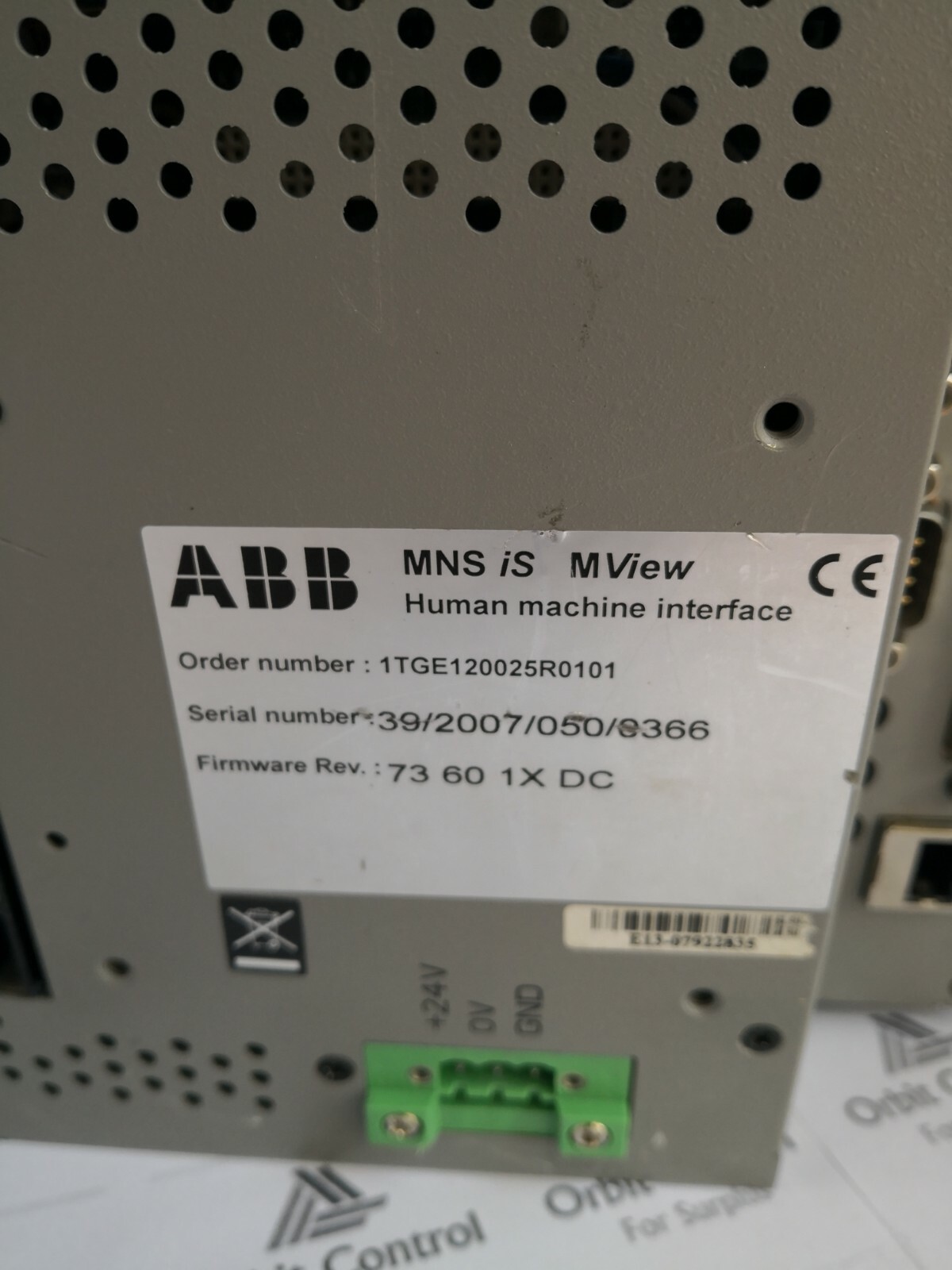 ABB 1TGE120025R0101 ABB 1TGE120025R0101 Human Machine Interface MNS iS MView 7