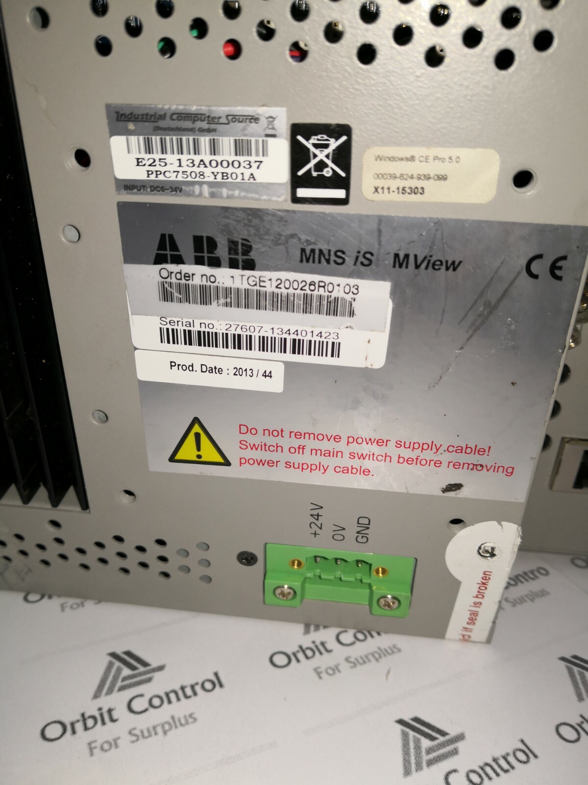 ABB 1TGE120026R0103 ABB 1TGE120026R0103 Machine Interface MSN IS M View (Without Windows ) 5