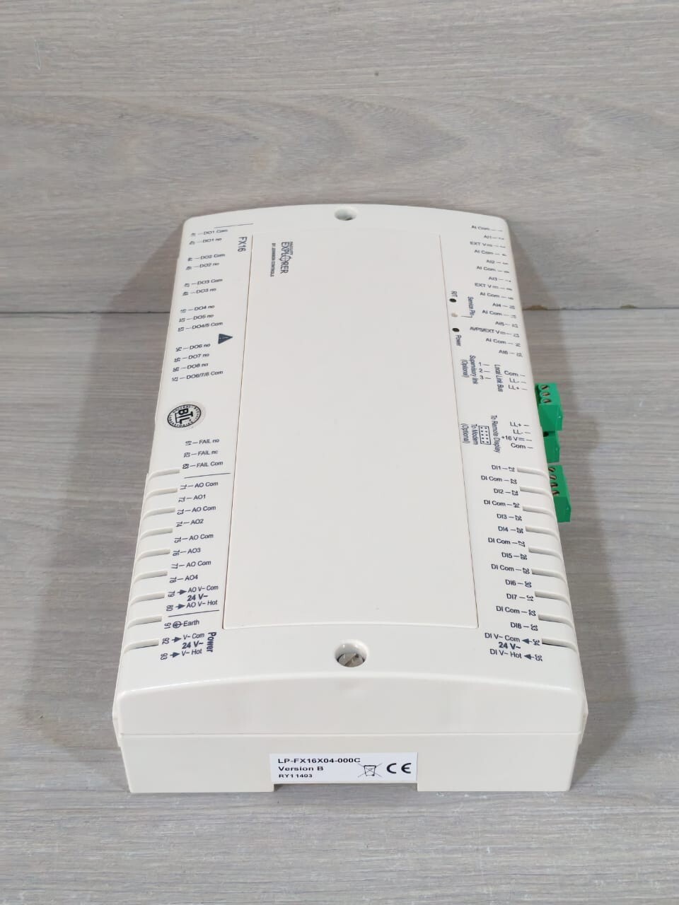 Johnson Controls FX16 LP-FX16X04-000C VER.B JOHNSON CONTROLS FX16 LP-FX16X04-000C VER.B PLUS MASTER CONTROLLER 10