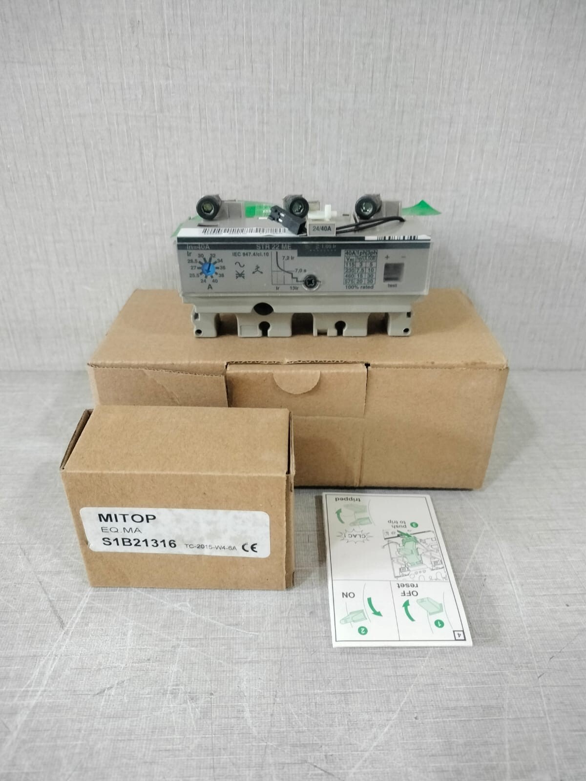 Schneider 29173 CIRCUIT BREAKER ACCESSORY TRIP UNIT STR22ME 40 3p 3d