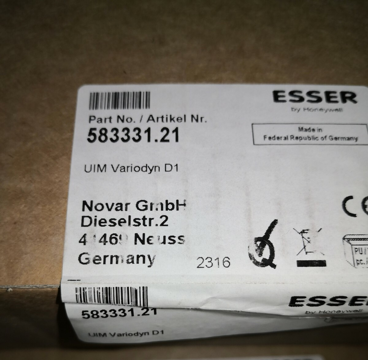 Honeywell UIM-VARLODYN-D1 ESSER by Honeywell UIM Variodyn D1 Interface Module 583331.21 SBD SYSTEM 7
