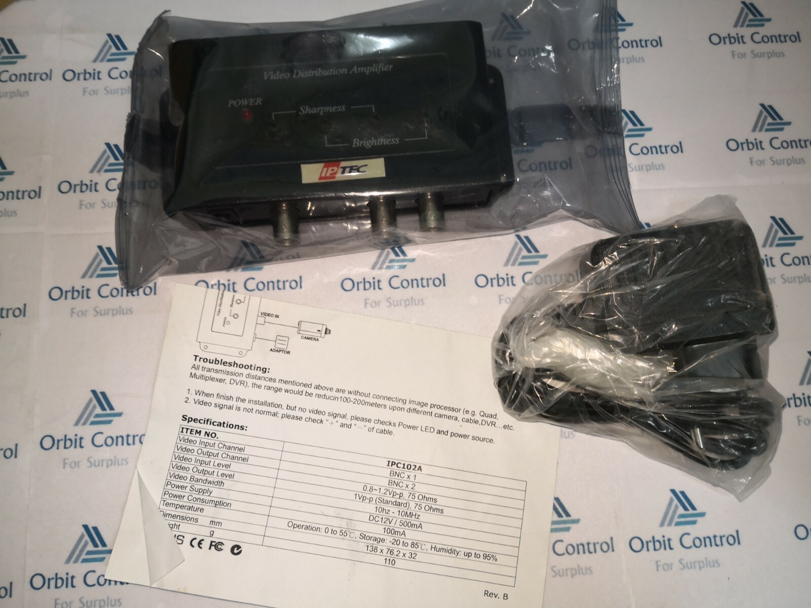 IP TEC IPC102A IPTEC IPC102A Video Distribution Amplifier 2