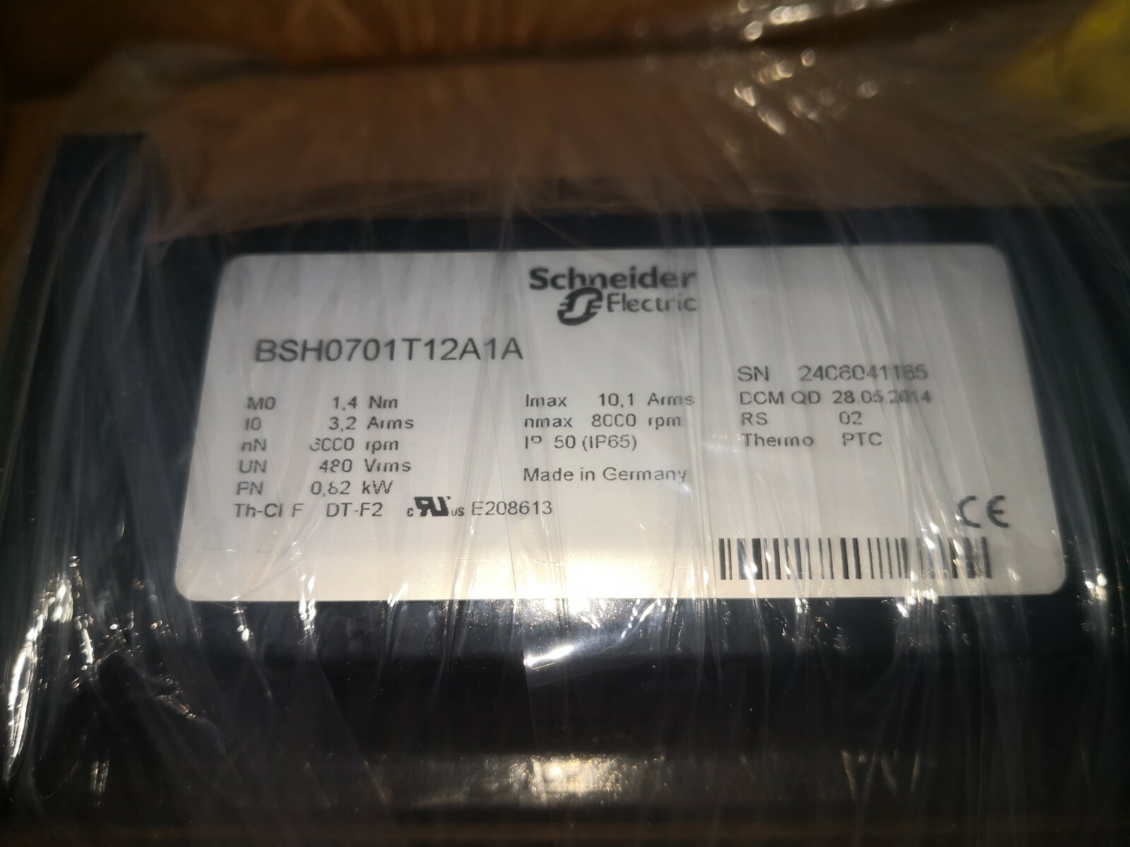 Schneider Electric BSH0701T12A1A New Schneider Electric BSH0701T12A1A / AC Servo Motor BSH - 1.4 N.m - 8000 rpm 6