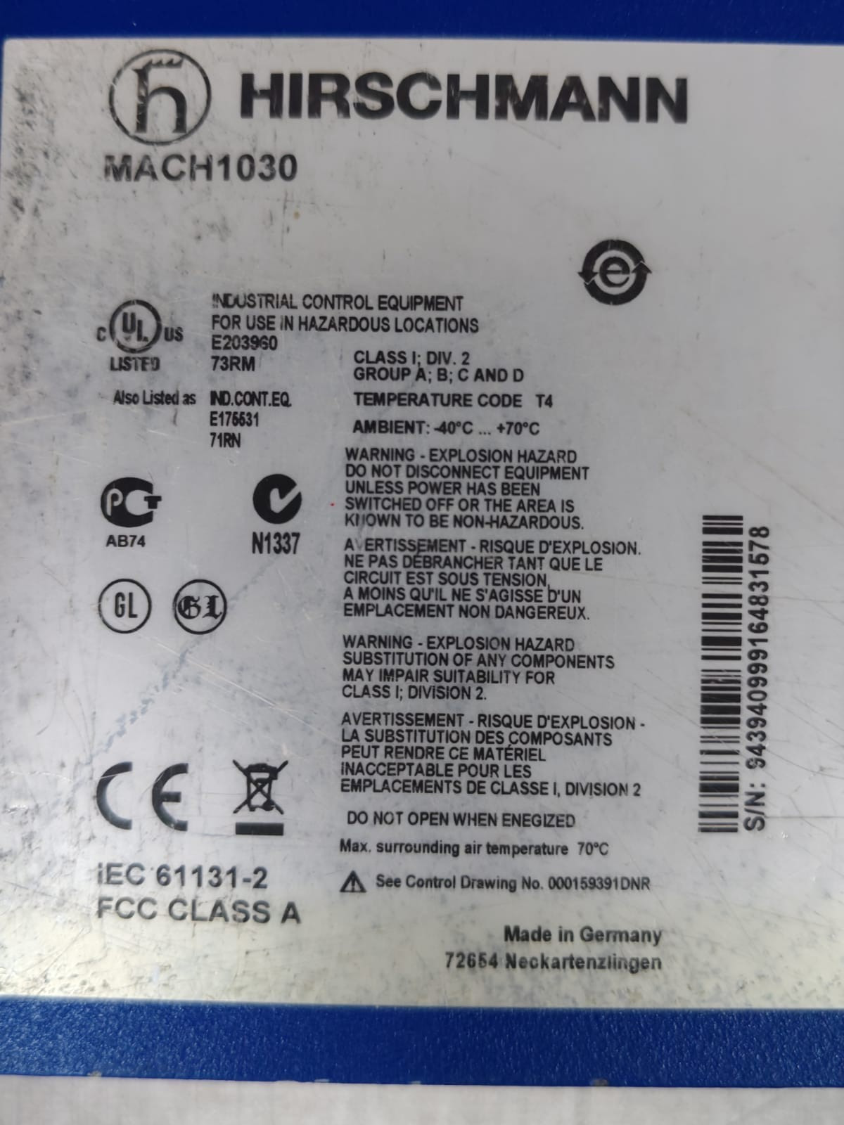 Hirschmann MACH1030 Hirschmann Industrial Switch MACH1030 3
