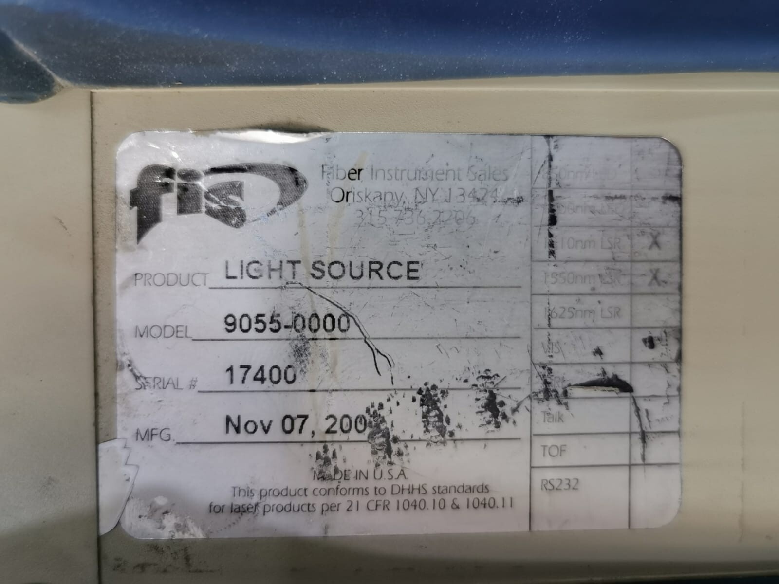 FIS 9055-0000 FIS 9055-0000 Dual 1310/1550nm Laser Source without adapter 3