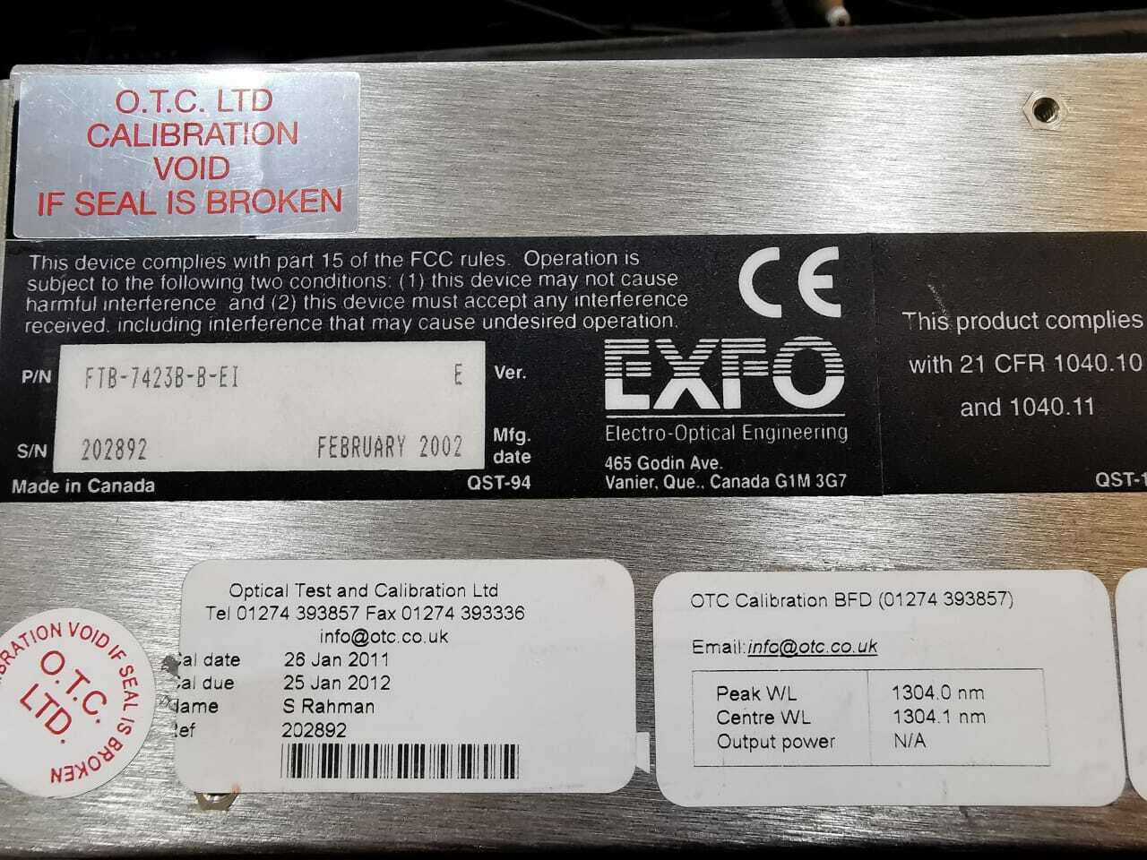 EXFO FTB-7423B-B-EI EXFO - FTB-7423B-B-EI SM OTDR module 3
