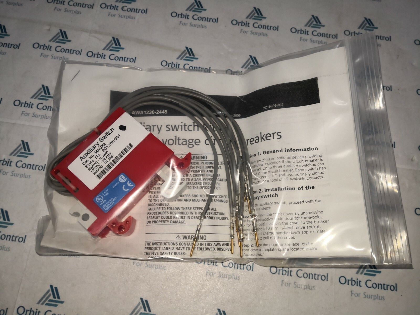 Eaton Cutler Hammer 2C12791G01 Eaton Cutler Hammer 2C12791G01 MAUX2 Magnum 2A 2B Auxiliary Switch, IZM-AS22 3