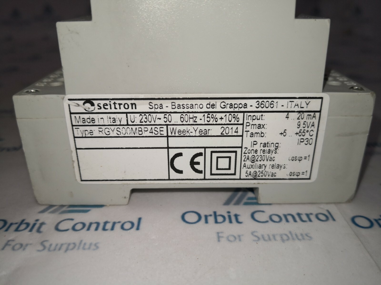 Seitron RGYS00MBP4SE Seitron RGYS00MBP4SE Industrial control unit for gas detection 5