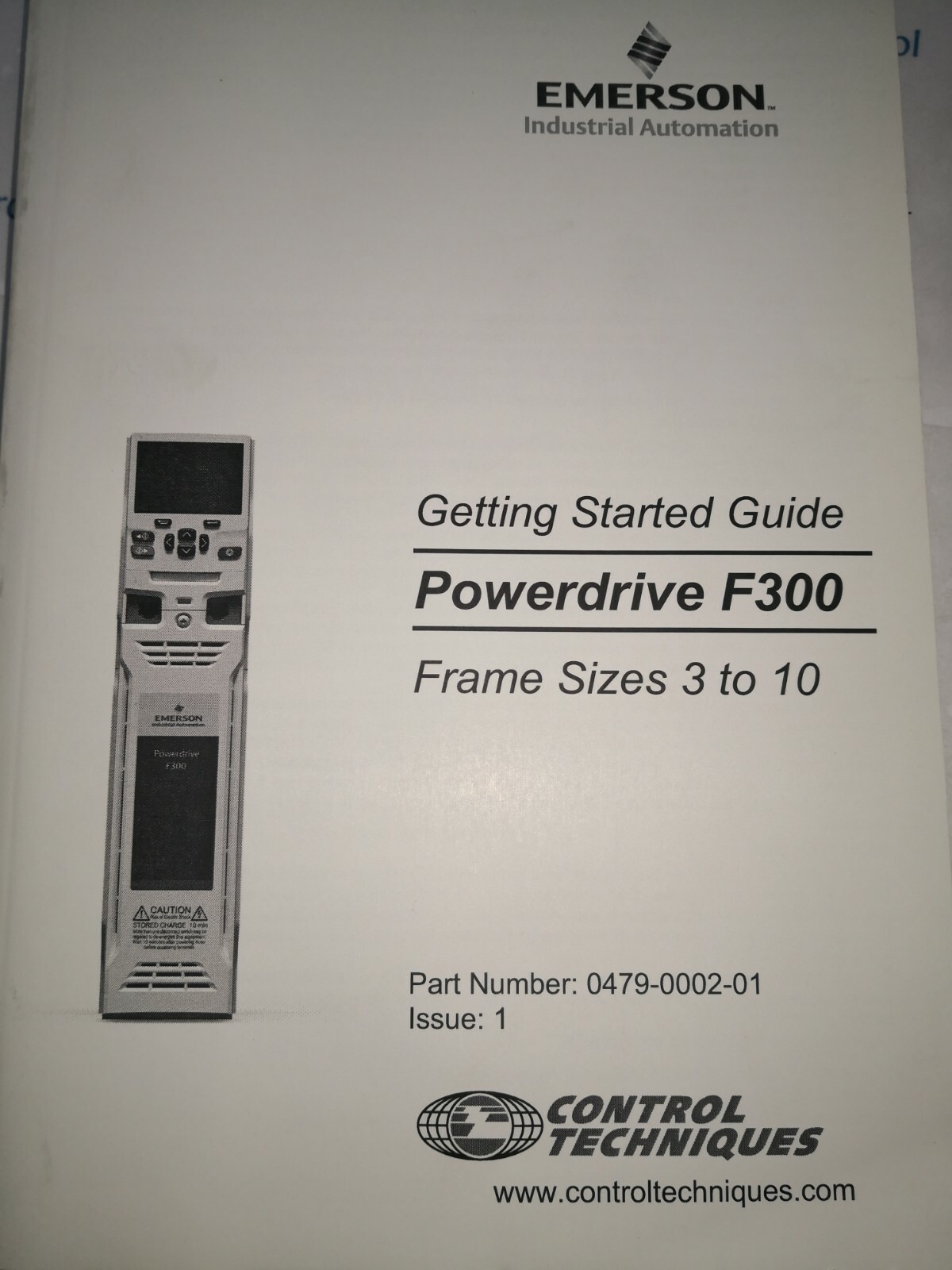Emerson F300-034 00104 A101 00 Emerson Powerdrive F300 Frequency controllers / F300-034 00104 A101 00 / 4.0 KW 8