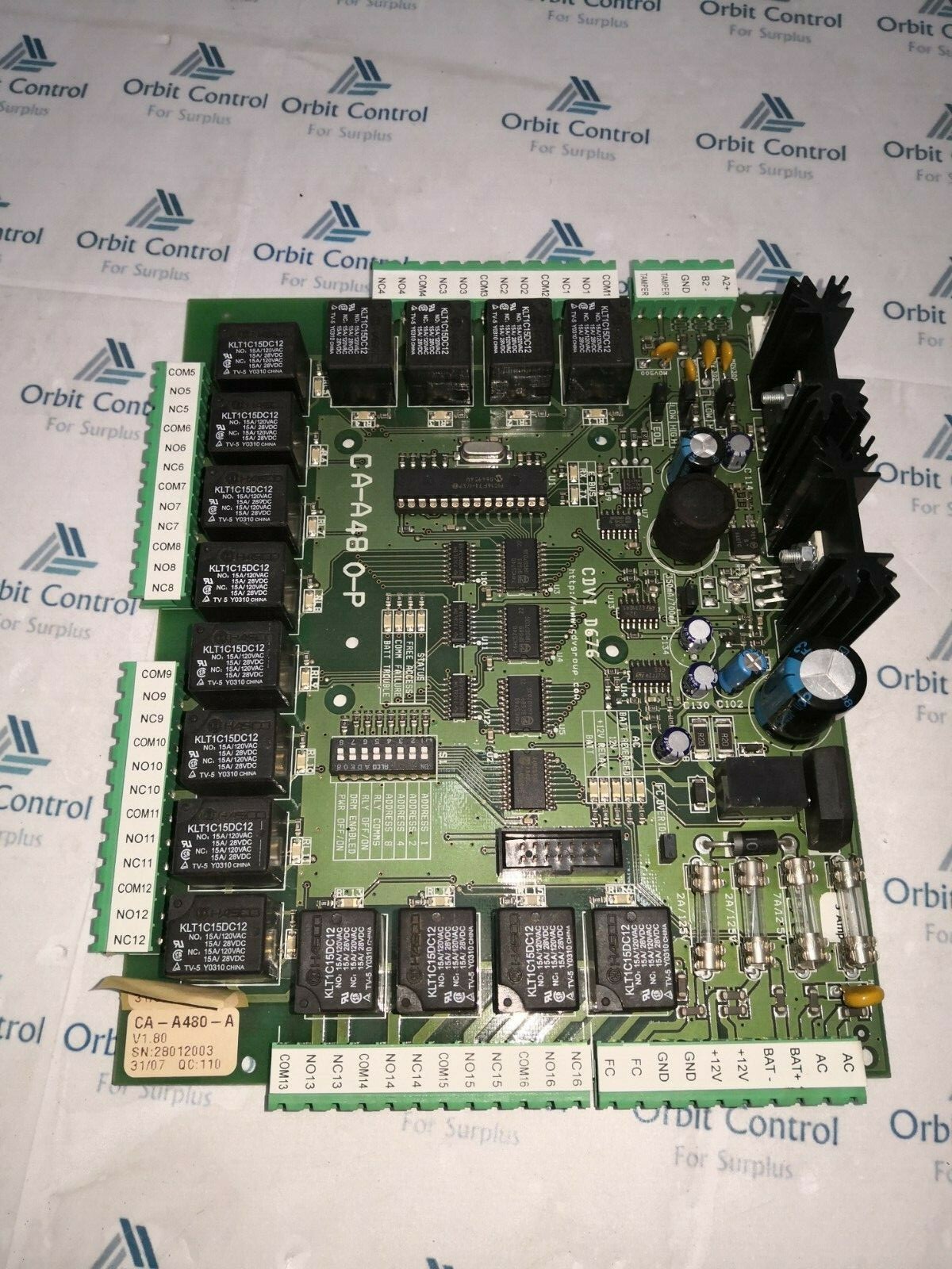 Multitechnologies CA-A480-ANB Multitechnologies CDV 1 / CA-A480-ANB / 16-Floor Elevator Controller CA-A48 0-P 4