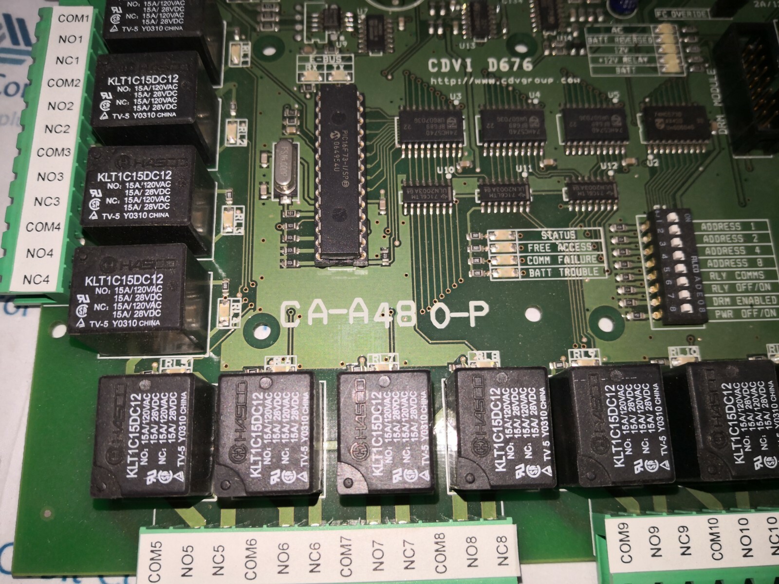 Multitechnologies CA-A480-ANB Multitechnologies CDV 1 / CA-A480-ANB / 16-Floor Elevator Controller CA-A48 0-P 5