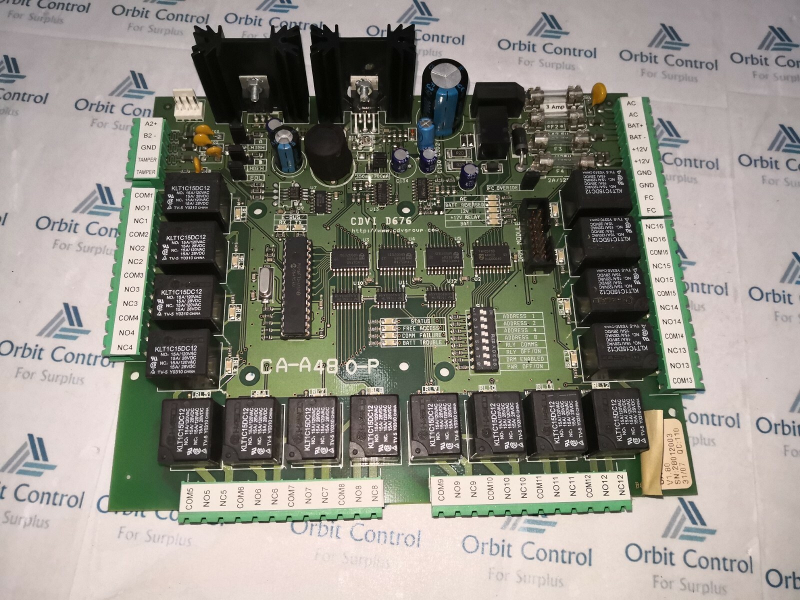 Multitechnologies CA-A480-ANB Multitechnologies CDV 1 / CA-A480-ANB / 16-Floor Elevator Controller CA-A48 0-P 6