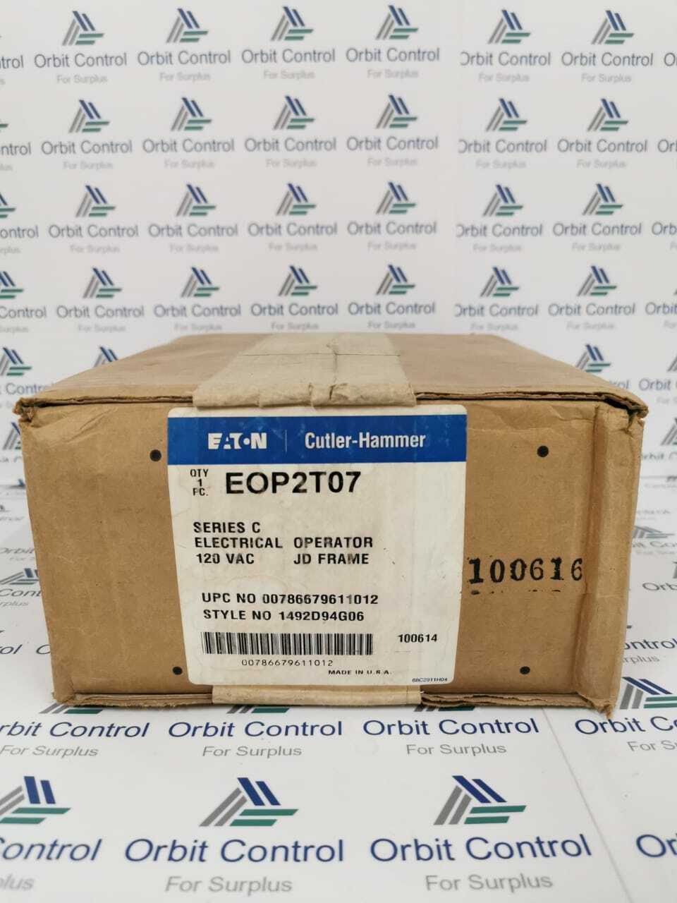 Eaton RATED-120 EOP2T07 Cutler Hammer Series C electrical operator EOP rated 120 VAC 1492D94G06 2