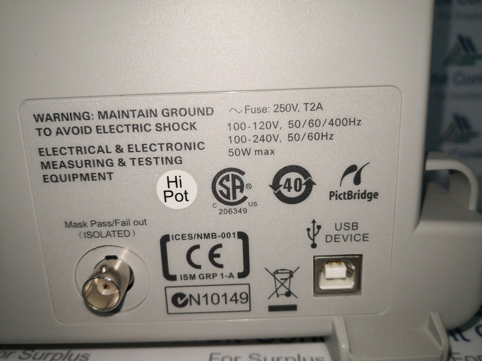 Agilent DSO1052B DSO1052B / Agilent Digital Oscilloscope, DSO1000A / B Series, 2 Channel, 50 MHz 5