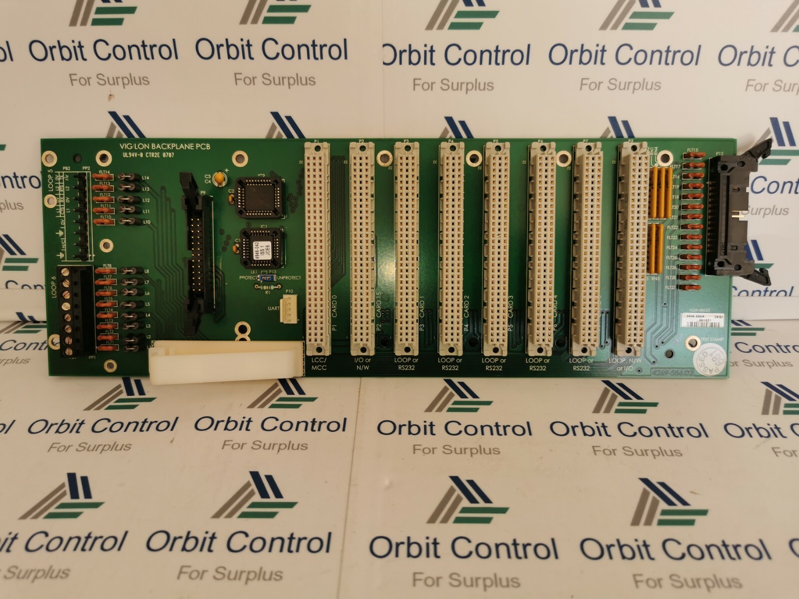Gent Vigilon 4269-586.02 Backplane PCB Board 2434-854A