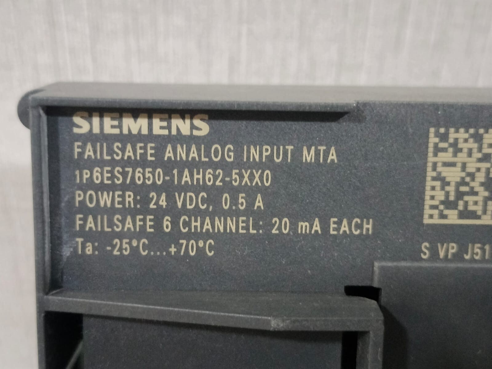 Siemens 6ES76501AH625XX0 Siemens 6ES7 650-1AH62-5XX0 Failsafe analog input MTA 24VDC/ 6 Channel 2