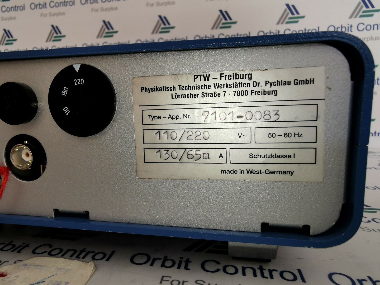 PTW Freiburg KV-MENTOR-7101-0083 PTW-FREIBURG KV-MENTOR 7101-0083 / 110/220 VAC - 50-60Hz 130/65 mA 3