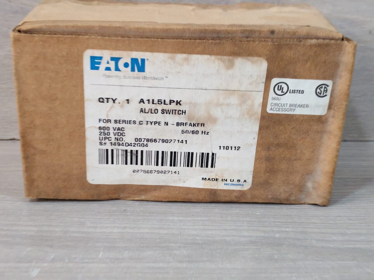 Eaton EATON-A1L5LPK EATON A1L5LPK ALARM LOCKOUT SWITCH FOR SERIES C TYPE N - BREAKER 7
