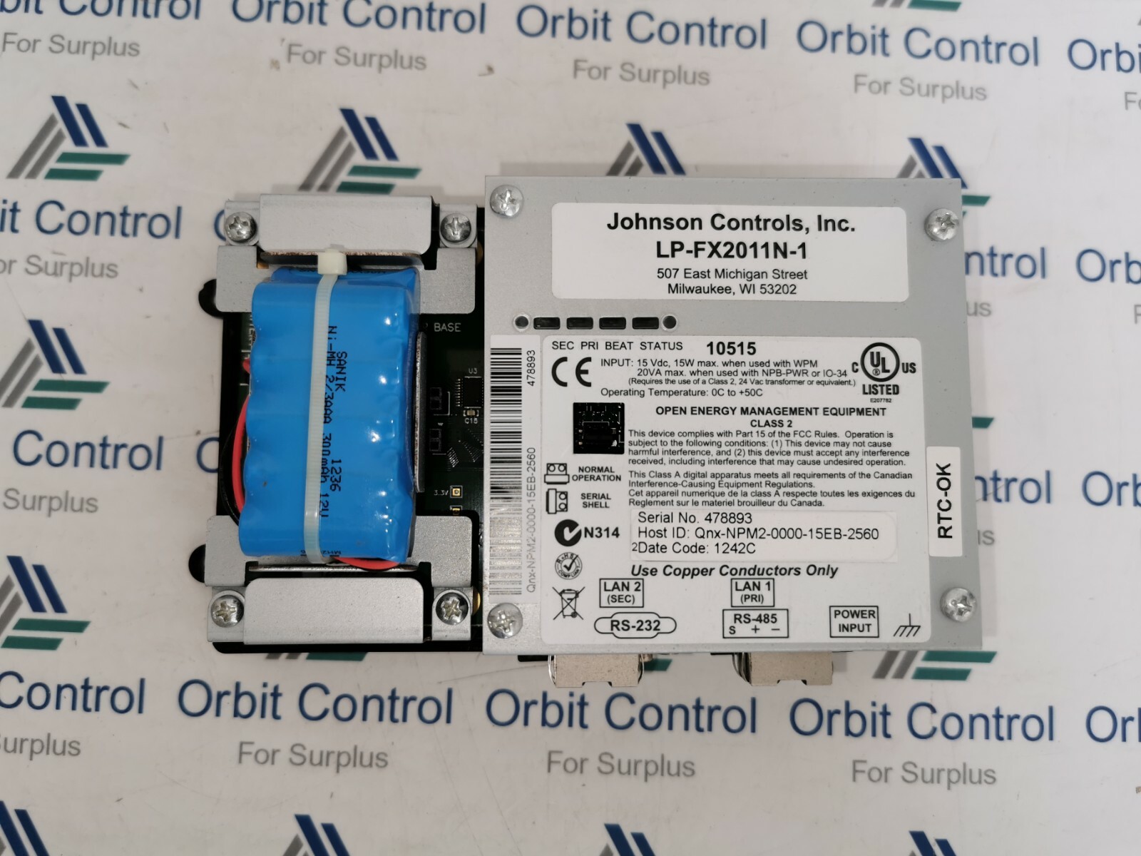 Johnson Controls LP-FX2011N-1 LP-FX2011N-1 / FX20 Facility Explorer By Johnson Controls Supervisory Controller 3