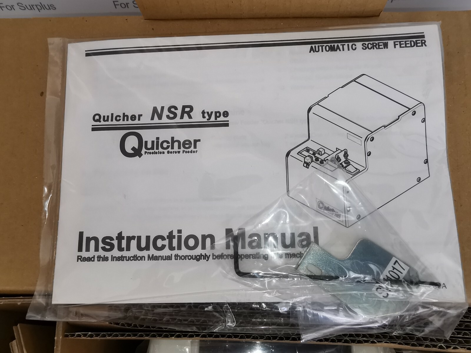 Quicher NSR-30 NSR-30 Automatic Screw Presenter - MAX DIAM: 3.0MM / Model: NSR-30 5