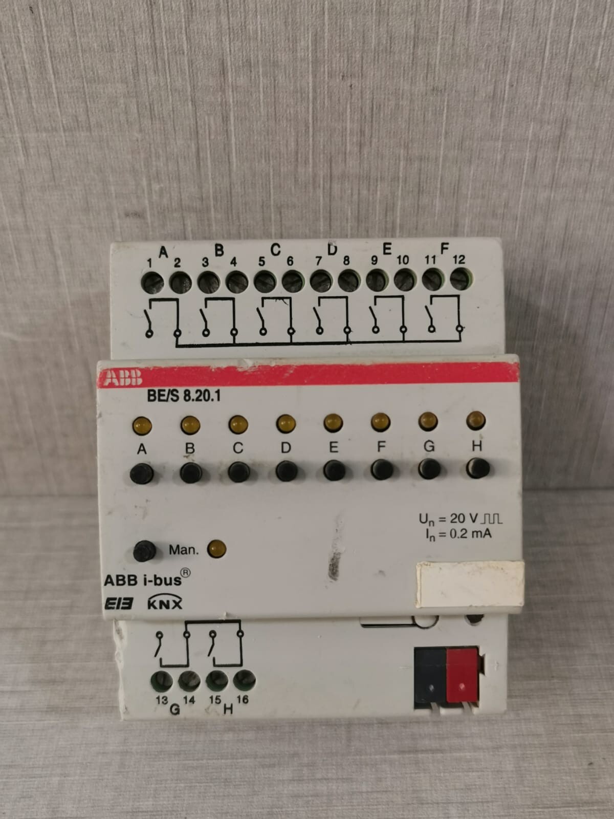 ABB BE/S 8.20.1 EIB/KNX REG Binary Input, 8-times, 230 V/ 2CDG1110056R0011