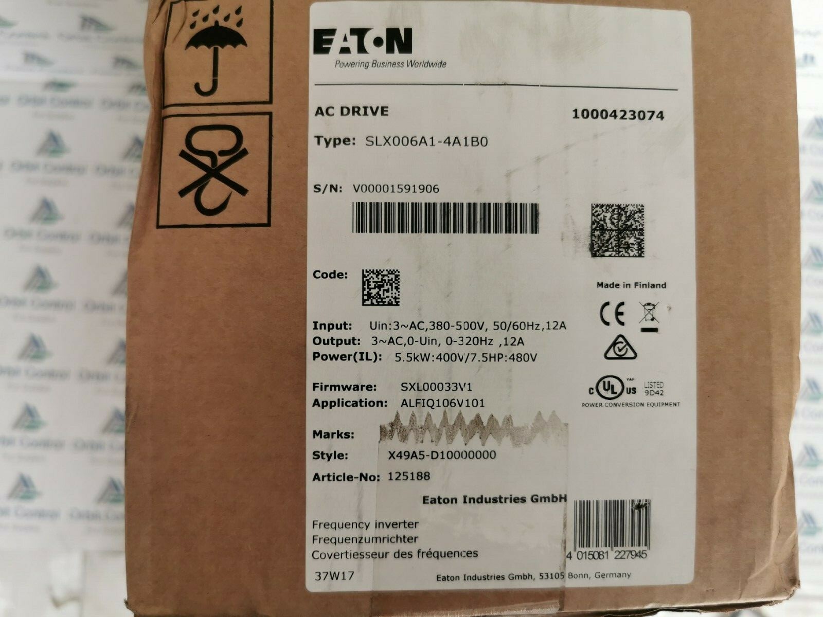 Eaton SLX006A1-4A1B0 Eaton / Cutler Hammer SLX006A1-4A1B0 / SLX9000 / 5.5K.W 7.5 HP 5