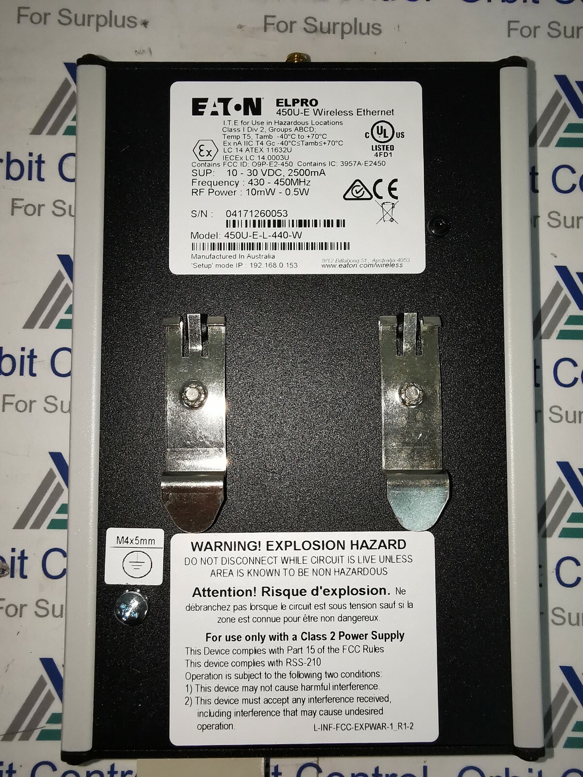 Eaton EL-450U-E-L-440-W Eaton Elpro 450U-E Wireless Ethernet - / EL-450U-E-L-440-W 5