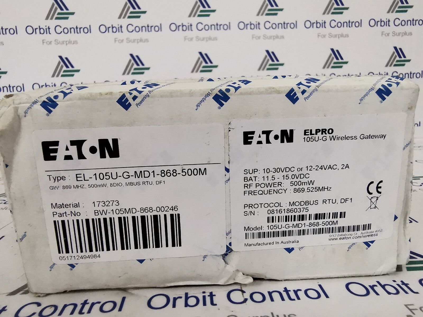Eaton EL-105U-G-MD1-868-500M Eaton Elpro 105U-G Wireless Gateway EL-105U-G-MD1-868-500M 7
