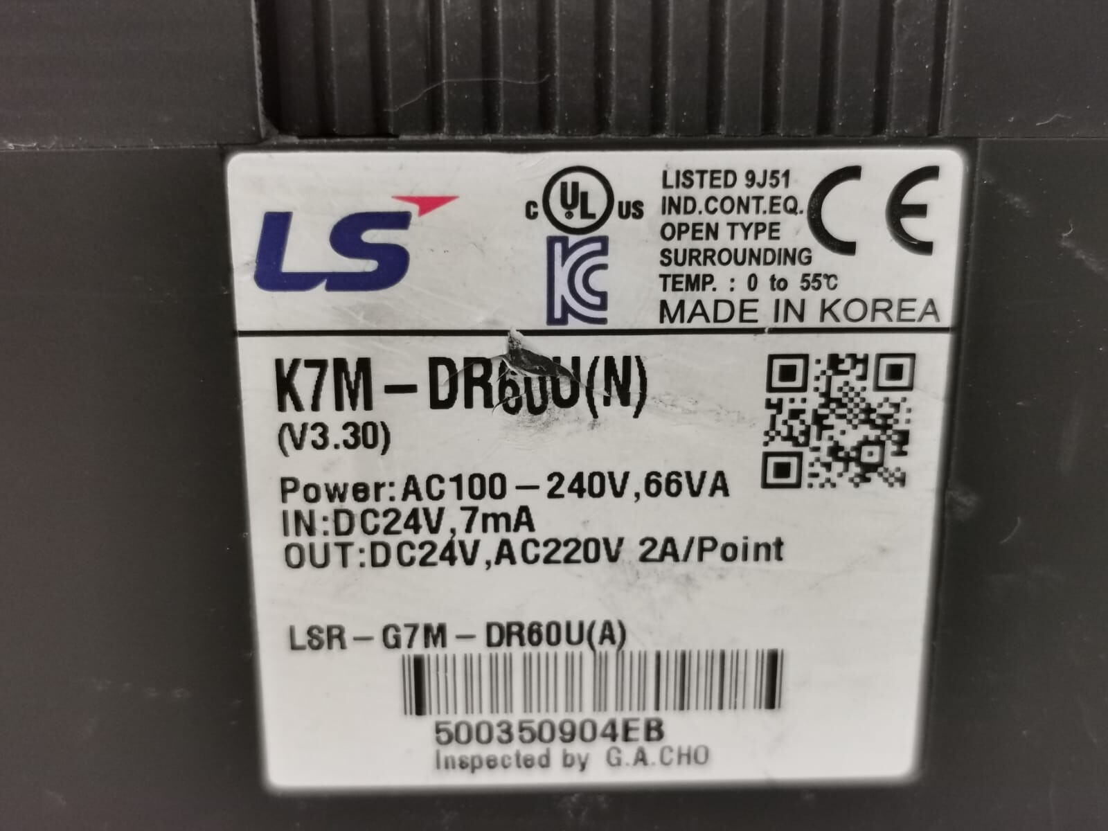 LS K7M-DR60U(N) LS MASTER-K120S / K7M-DR60U(N) V3.1 1102 LOGIC CONTROLLER 4
