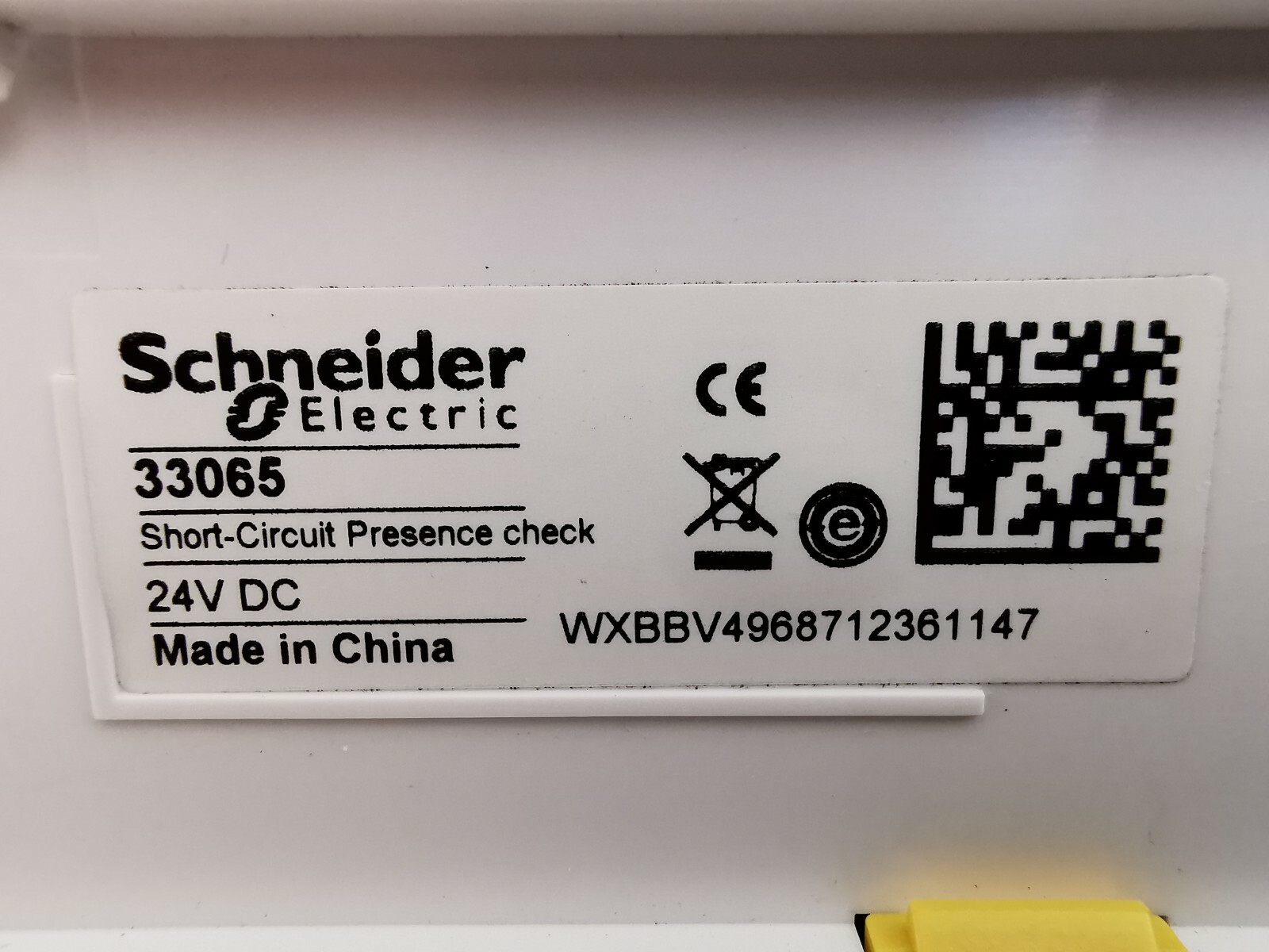Schneider Electric 33065 Schneider Electric 33065 short-circuit presence check 24vdc 2