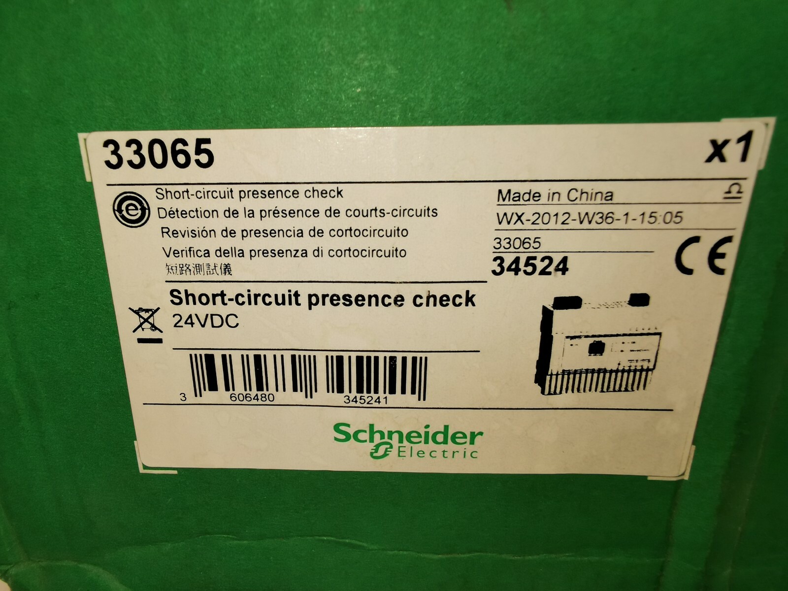 Schneider Electric 33065 Schneider Electric 33065 short-circuit presence check 24vdc 7