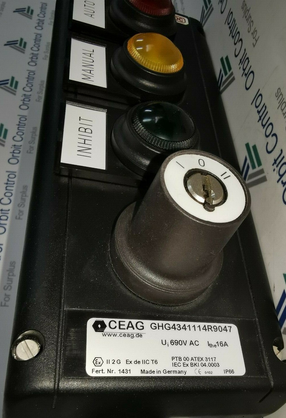 CEAG PTB-00 CEAG GHG4341114R9047 690V AC 16A PTB 00 ATEX 3117 2