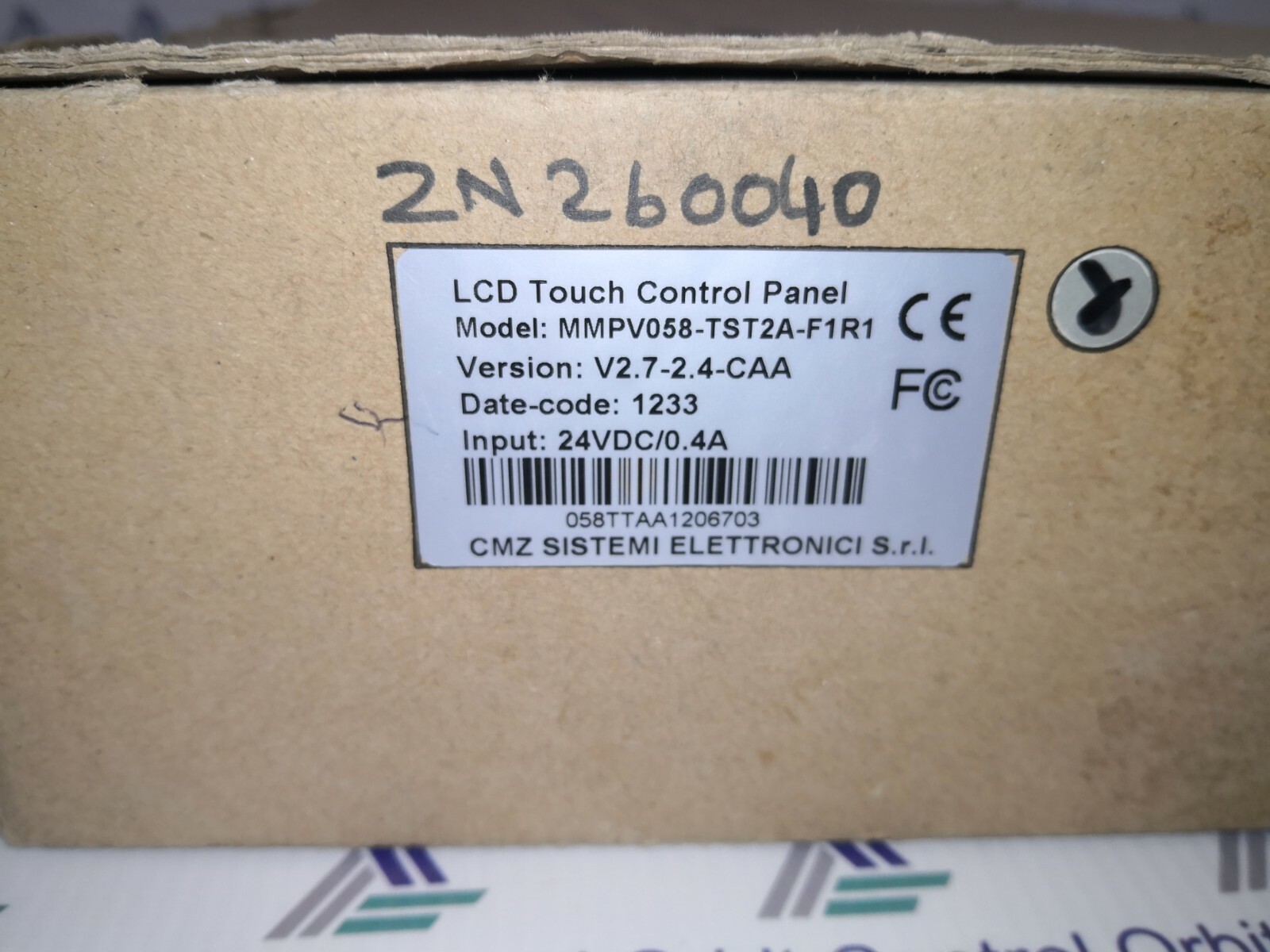 CMZ MMPV058-TST2A-F1R1 CMZ MMPV058-TST2A-F1R1, Ver. V2.7-2.4-CAA LCD Touch Control Panel 2